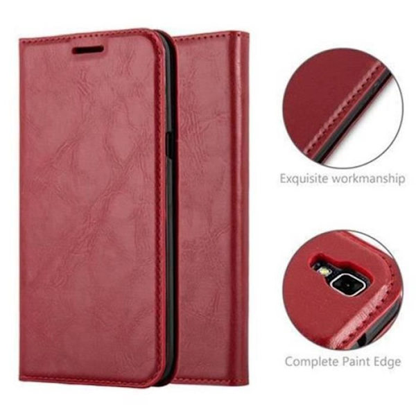 LG X POWER Fodral i APPLE RED från Cadorabo (INVISIBLE MAGNETIC CLOSURE Design) Helt skyddsfodral med flip flik