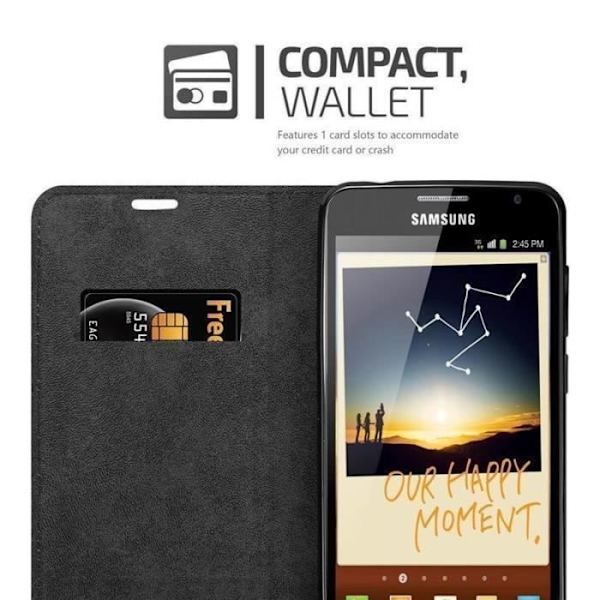 Plånboksfodral - CADORABO - Samsung Galaxy NOTE 1 - Röd - Imiterat läder - Magnetisk stängning Röd