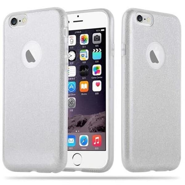 iPhone 6 / 6S Fodral STJÄRNSTOV PÅ SILVER Skydd Glittrande Glitter Grå