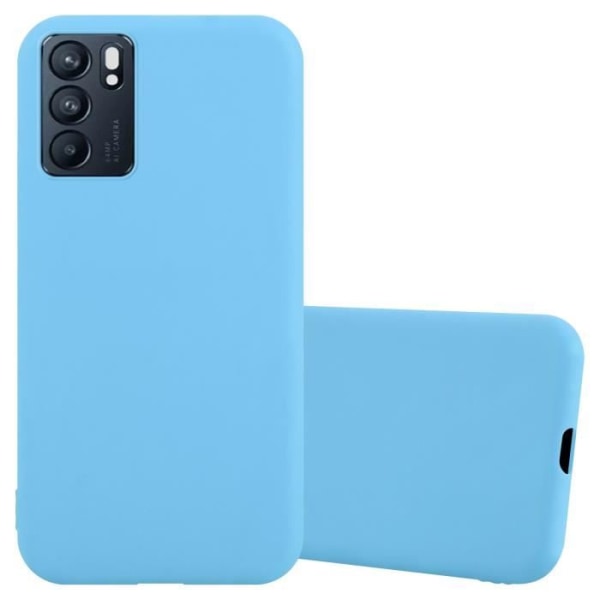 Coque - CADORABO - Oppo Reno6 5G - Candy Blå - Silikon TPU - Stötskydd Candy Blue