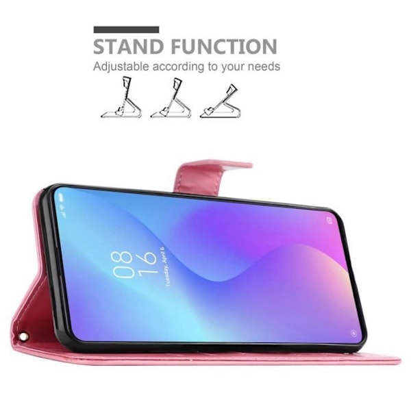 Cadorabo Fodral till Xiaomi Mi 9T / Mi 9T PRO / RedMi K20 / RedMi K20 PRO i ROSA BLOMMA Skyddsfodral Floral Rosa blommig