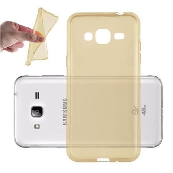 Transparent stötsäker silikonfodral för Samsung Galaxy J3 2016 Gul