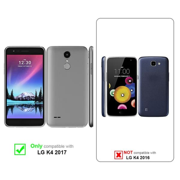 Skyddsfodral för LG K4 2017 Skyddsfodral i MATTSILVER Metallic Design Grå