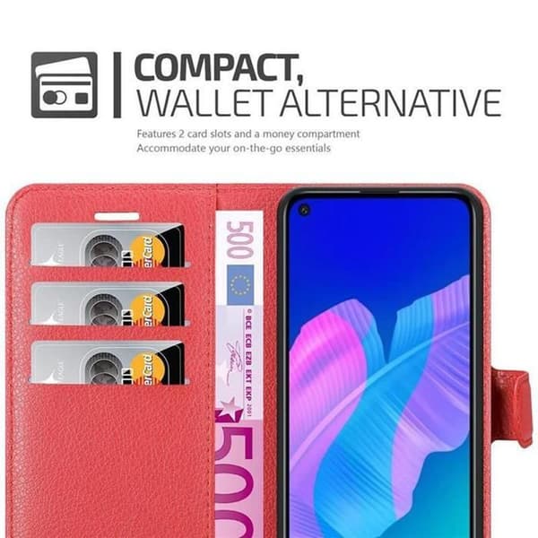 Fodral för Huawei P40 LITE E i KIRSCHRÖD Röd