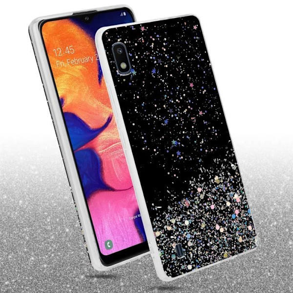 Coque - CADORABO - Samsung Galaxy A10 / M10 - Svart - Glitter - Silikon TPU-skydd Svart