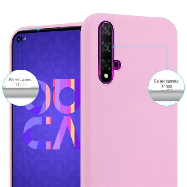 Skyddsfodral för Huawei NOVA 5 / 5 PRO CANDY ROSE VIF Stötskydd Silikon Ros