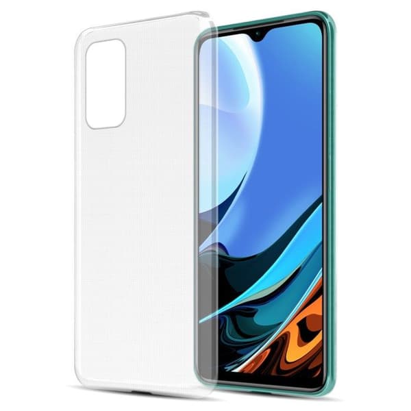 Transparent stötsäker silikonfodral för Xiaomi RedMi 9T / POCO M3 Vit