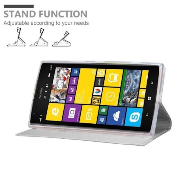 Fodral till Nokia Lumia 1520 - CADORABO - Grå - Mjuk - Magnetisk stängning - Silikon TPU Grå
