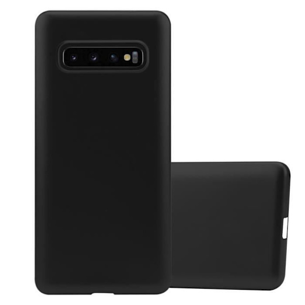 Coque - CADORABO - Samsung Galaxy S10 PLUS - Skydd i silikon TPU - Tunn design - Matt svart färg Svart