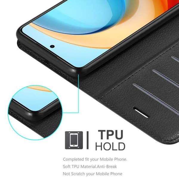 Etui för ZTE Blade A75 5G i JET BLACK Svart