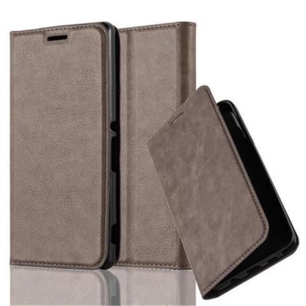 Sony Xperia M4 AQUA Fodral i KAFFEBRUN från Cadorabo (INVISIBLE MAGNETIC CLOSURE Design) Helt skyddsfodral med flik