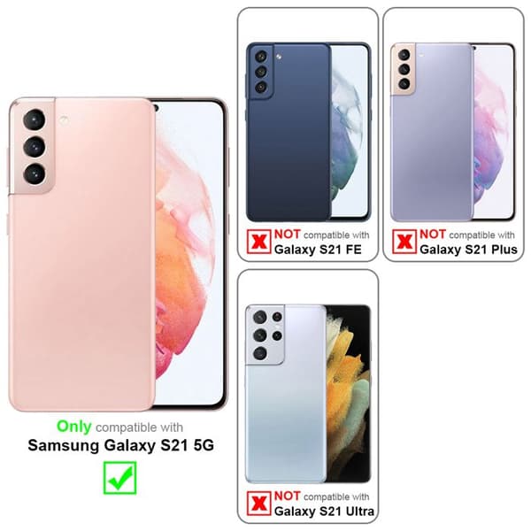 Flipfodral för Samsung Galaxy S21 5G Etui i KLASSISK SILVER Plånbok Stötsäker Grå