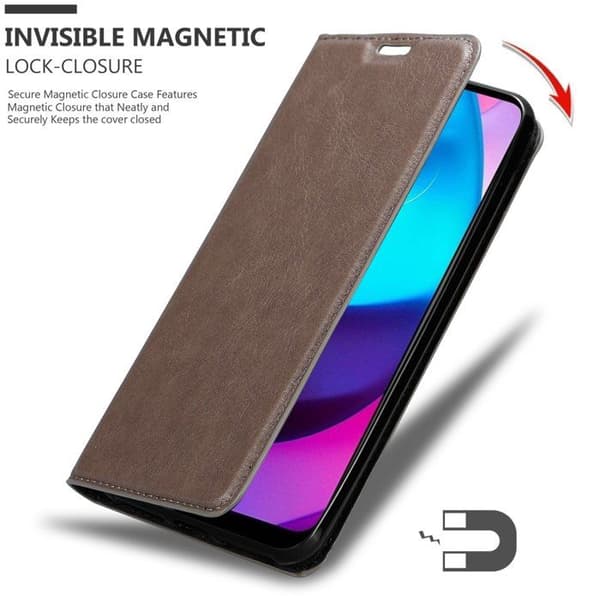 Fodral för Motorola MOTO E20 / E30 / E40 Skal i MÖRK BRUN brun