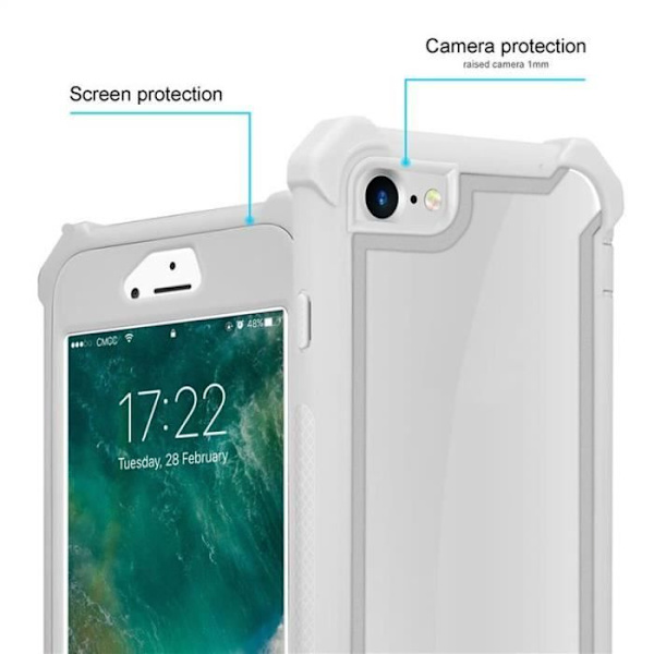 Cadorabo Fodral till Apple iPhone 7 - iPhone 7S - iPhone 8 i BJÖRKGRÅ