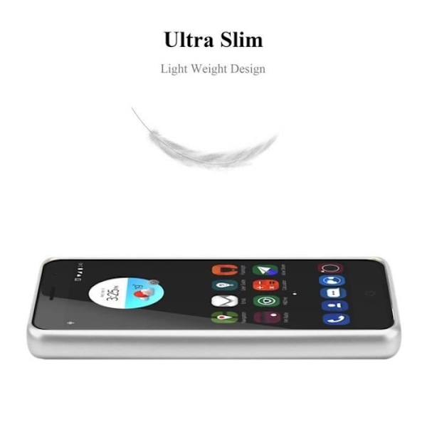 Cadorabo Fodral fungerar med ZTE Blade V7 i METALLISKT SILVER - Stötsäker och reptålig TPU silikonhölje - Ultratunt