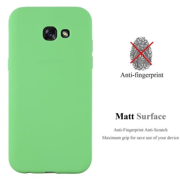 Coque - CADORABO - Samsung Galaxy A7 2017 - Silikon TPU - Stötskydd - Trendig design Pastellgrön