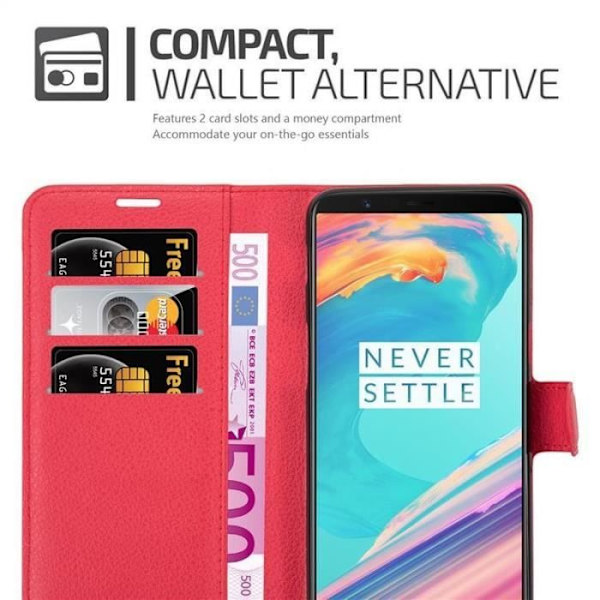 Cadorabo Fodral till OnePlus 5T i KÖRSBÄRSRÖTT