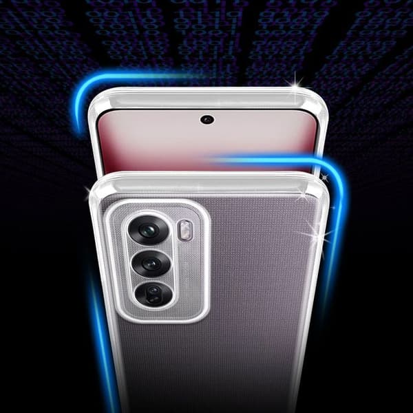 Transparent stötsäker silikonfodral för OPPO Reno 12 Pro Vit