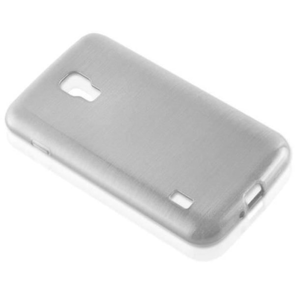 LG OPTIMUS L7 II (2.Gen 2.SIM) Fodral i SILVER från Cadorabo (BORSTAD METALL DESIGN) Ultramjukt silikongel TPU-fodral