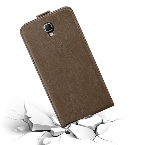 Coque - CADORABO - Samsung Galaxy NOTE 3 NEO - Syntetiskt läder - Brun - Magnetisk stängning kastanj