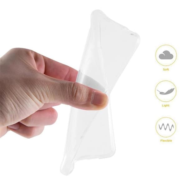 Transparent stötsäker silikonfodral för Google PIXEL 4 XL Vit