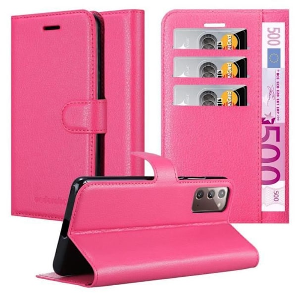 Coque för Samsung Galaxy NOTE 20 - CADORABO - ROSA GODIS - Syntetiskt läder - Magnetisk stängning - Ställfunktion GODISROSA