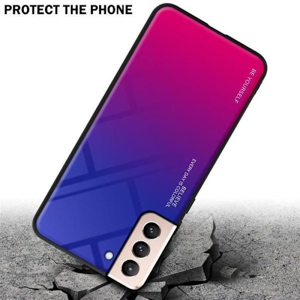 Coque - CADORABO - Samsung Galaxy S21 PLUS - Bicolor VIOLET-ROSA - TPU-skydd - Halvhalkig LILA - RÖD