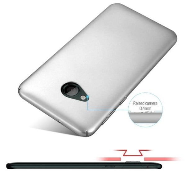 Kåpa - CADORABO - HTC U PLAY - Hårddskydd - Matt Metallisk Design - Färg Grå Grå