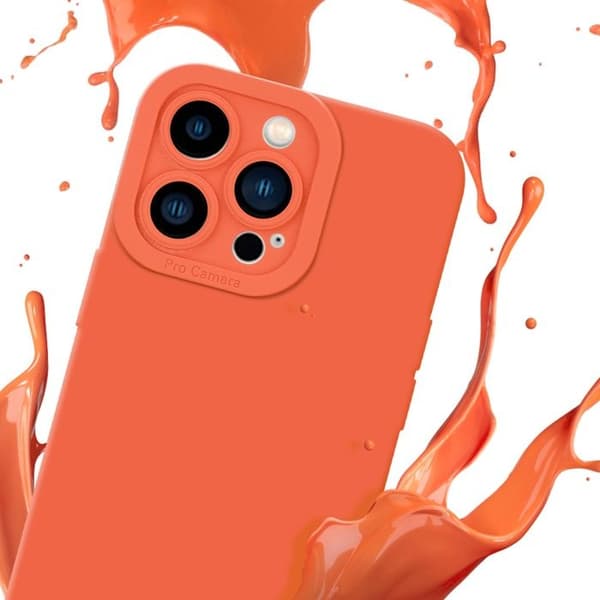 Skyddsfodral för iPhone 14 PRO MAX i FLUID ORANGE Stötsäker Apelsin