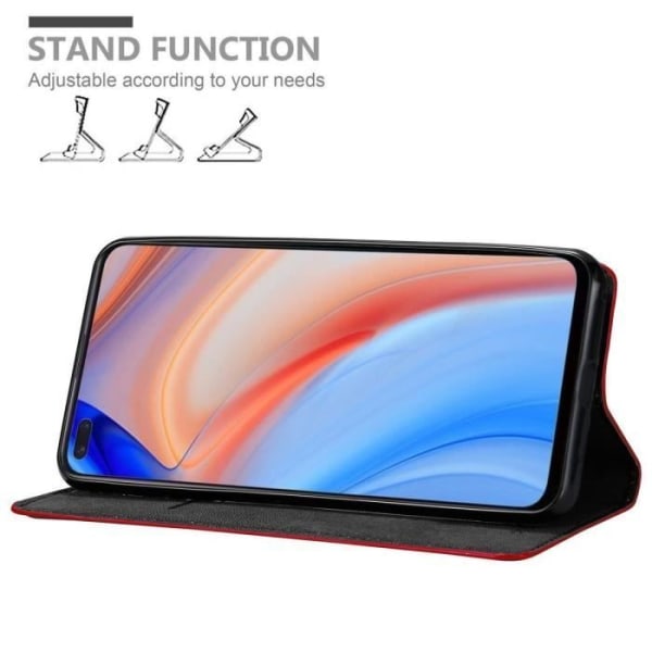 Etui för telefon - CADORABO - Oppo Reno4 - Röd av Äpple - Silikon TPU - Magnetstängning ÄPPELRÖD
