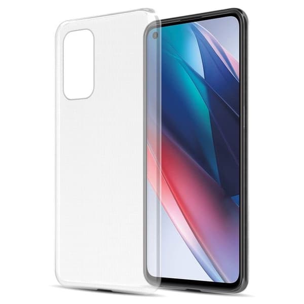 Transparent stötsäker silikonfodral för Oppo FIND X3 LITE Vit