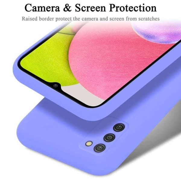 Skyddande stötsäker skal för Samsung Galaxy A03s i LIQUID LIGHT PURPLE Violett