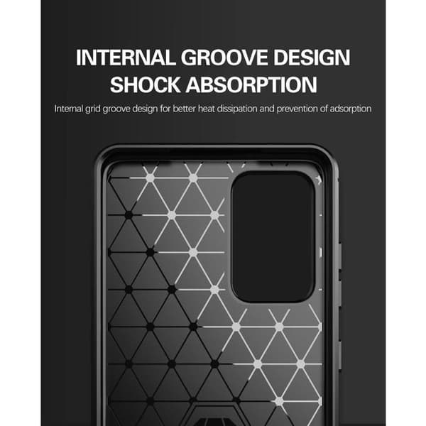Skyddsfodral för Samsung Galaxy A91 / S10 LITE / M80s BORSTAD BLÅ Kolfiberdesign Blå