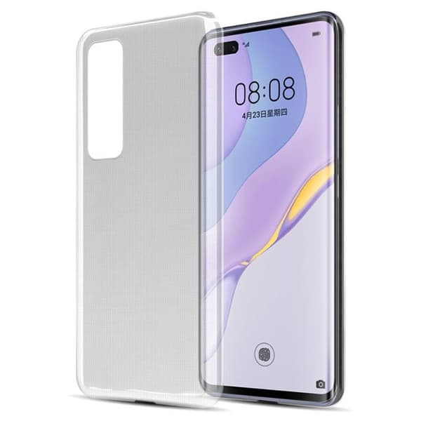 Transparent stötsäker silikonfodral för Huawei NOVA 7 PRO 5G Vit