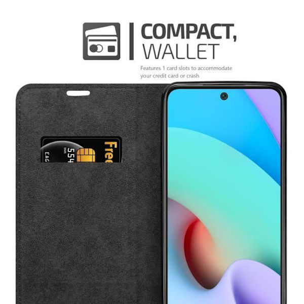 Coque - CADORABO - Xiaomi RedMi 10 - RÖDA ÄPPLEN - Silikon TPU - Plånboks skydd ÄPPELRÖD