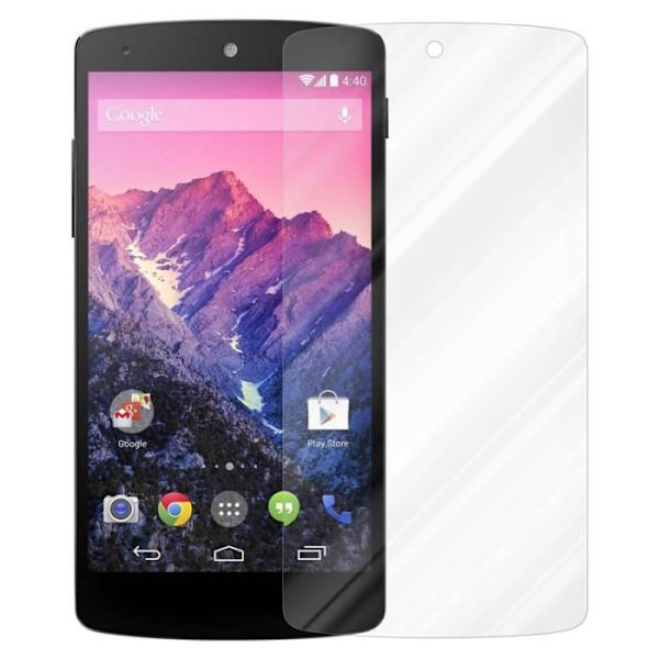Cadorabo härdat glas LG NEXUS 5 skärmskyddsfilm härdat skydd för display TRANSPARENT Transparent