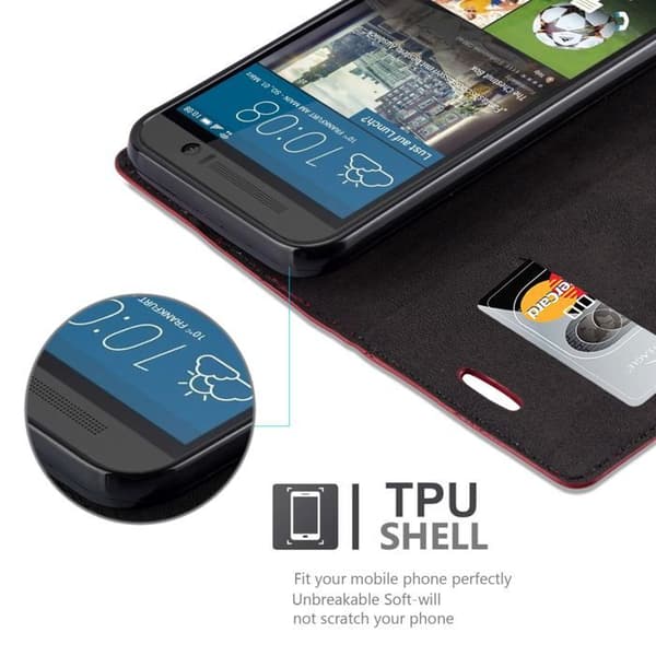Fodral för HTC ONE M9 Skal i RÖD ÄPPLE Röd
