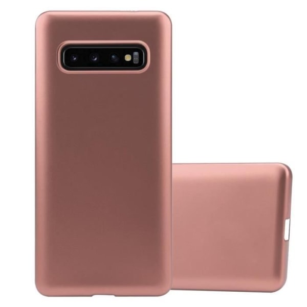 Fodral till Samsung Galaxy S10 4G i METALLIC ROSE GOLD Cadorabo Cover Protection silikon TPU flexibelt Matt skal