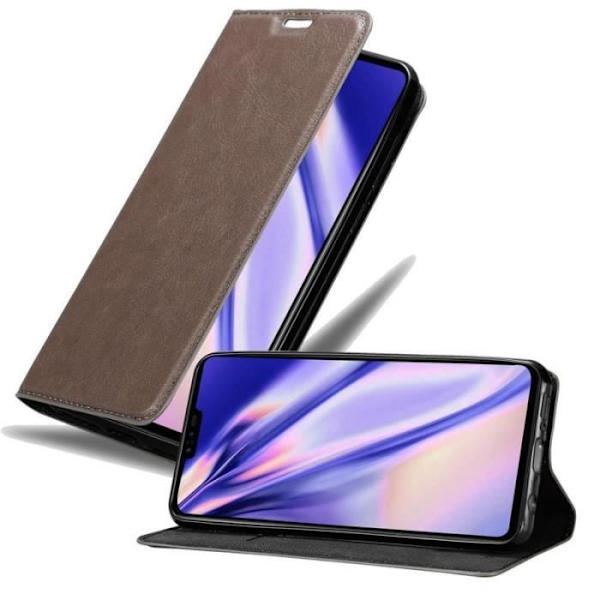 Fodral till LG V50 - CADORABO - Brun - Imiterat läder - Magnetisk stängning - Ultratunn kastanj