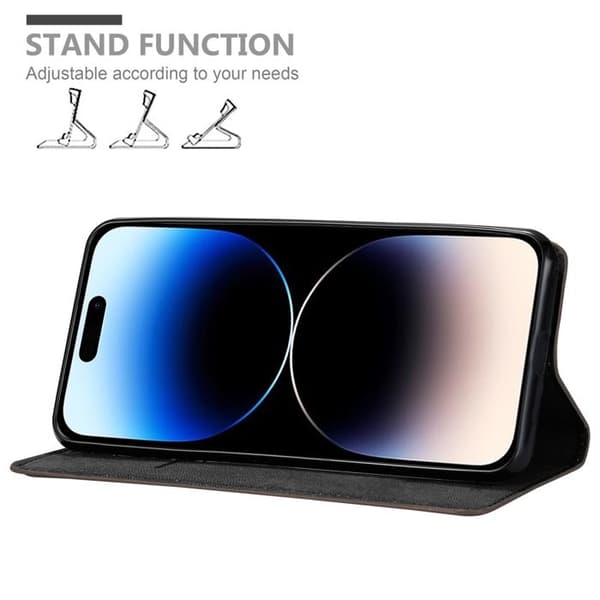 Etui för iPhone 14 PRO Fodral i MÖRKBROWN brun