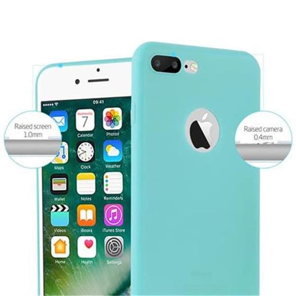 Skyddsfodral för iPhone 7 PLUS / 7S PLUS / 8 PLUS Skyddsfodral i CANDY BLÅ Etui Case Cover Silikon TPU Blå