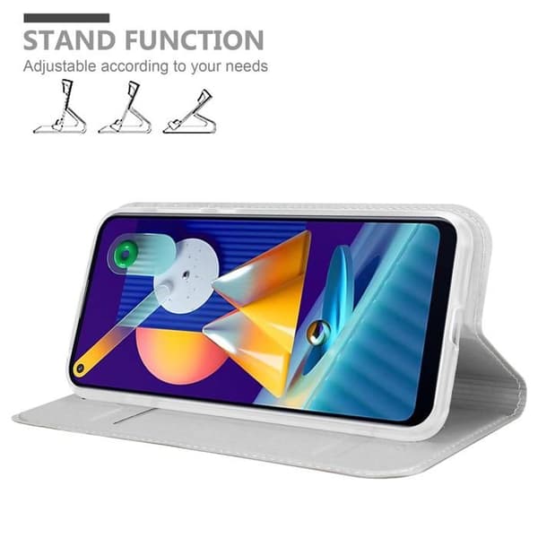 Flipfodral för Samsung Galaxy A11 / M11 Etui i KLASSISK SILVER Plånbok Stötsäker Grå