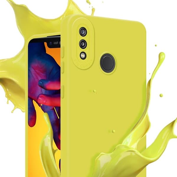 Skyddsfodral för Huawei P20 LITE 2018 / NOVA 3E i FLUID GUL Stötsäker Skyddsfodral Gul