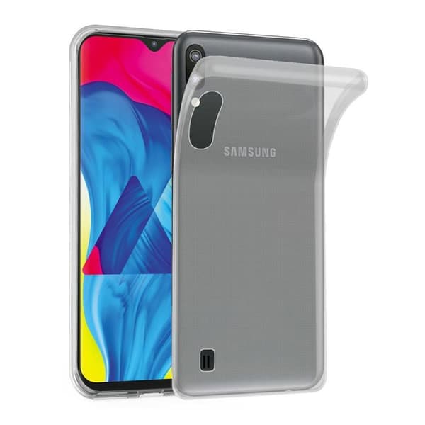 Transparent stötsäker silikonfodral för Samsung Galaxy A10 / M10 Vit