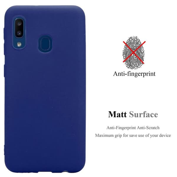 Skyddsfodral för Samsung Galaxy A10e / A20e CANDY MÖRKBLOMMA Stötskydd Silikon Blå