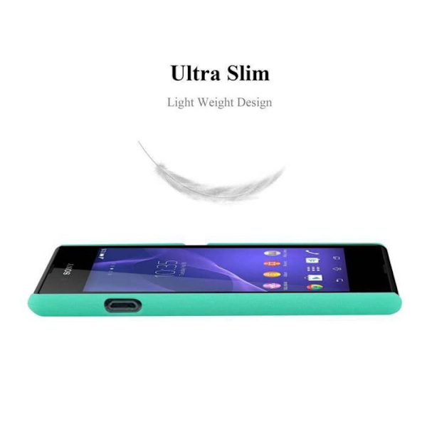 Fodral - CADORABO - Sony Xperia E3 - Stötskydd - Frostad Design - Färg Frosty Green Frostig grön