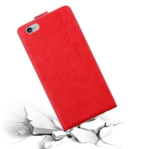 Etui för iPhone 6 PLUS / 6S PLUS Flip-fodral i ÄPPLE RÖD Skyddshölje Röd