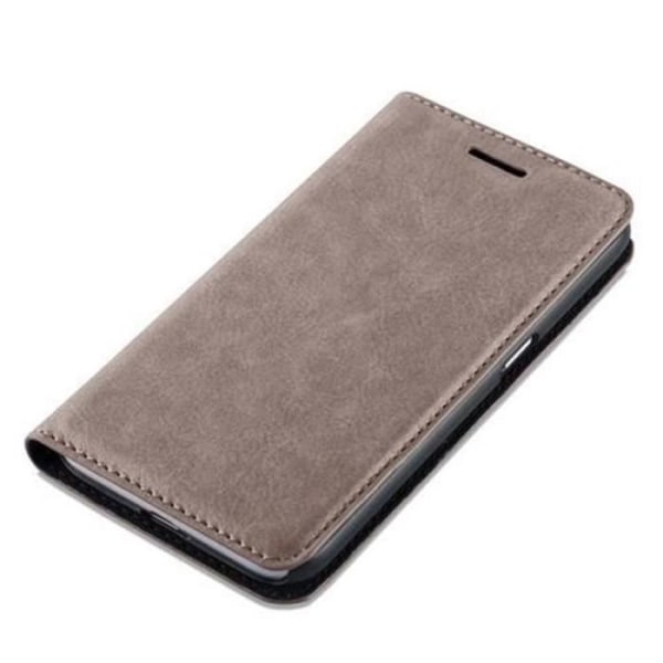 Cadorabo Samsung Galaxy J1 2016 Fodral KAFFEBRUN Osynlig magnetisk STÄNGNING Fodral Fodral stöder kortplats för stativ
