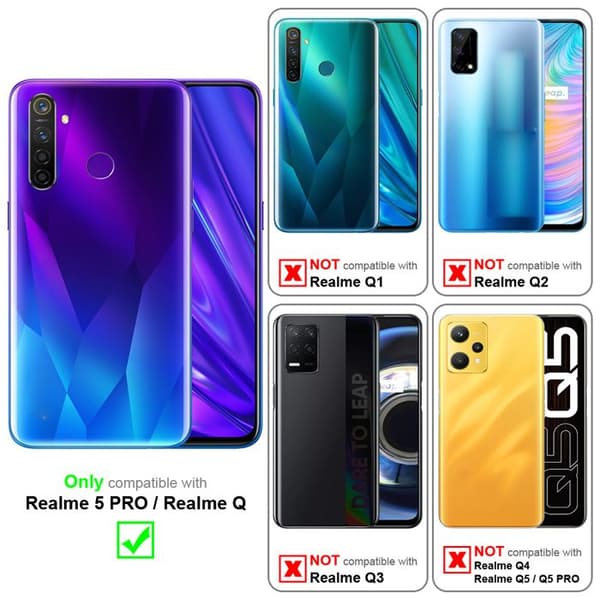 Skyddsfodral för Realme 5 PRO / Realme Q CANDY RÖD Stötsäker Silikon Röd