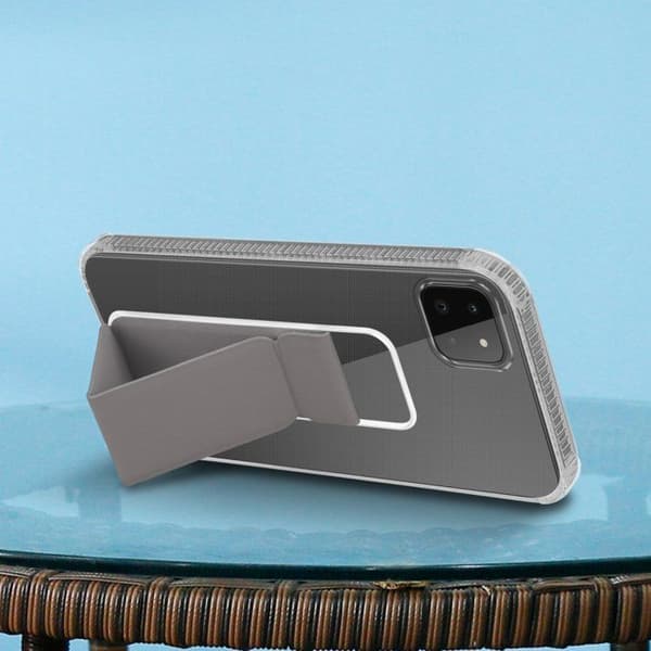 Skydd för Samsung Galaxy A22 5G GRÅ med stöd och ställfunktion Grå